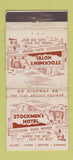 Matchbook Cover - Stockmen's Hotel Elko NV WORN 30 Stick