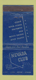 Matchbook Cover - Nevada Club Casino State Line Lake Tahoe NV 30 Stick