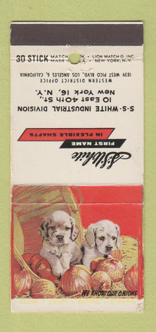 Matchbook Cover - SS White Flexible Shafts New York City puppies 30 Stick
