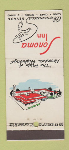 Matchbook Cover - Sonoma Inn Winnemucca NV 30 Stick