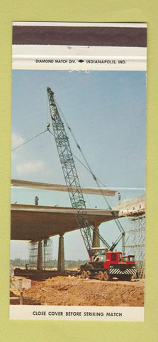 Matchbook Cover - Baldwin Lima Hamilton Cranes Lima OH 30 Strike