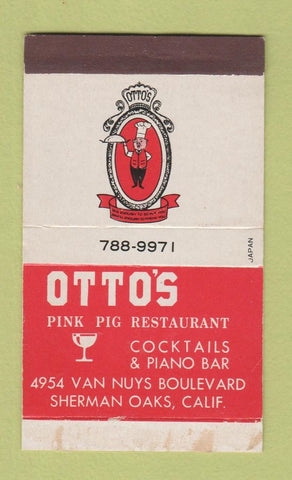Matchbox - Otto's Pink Pig Restaurant Sherman Oaks CA