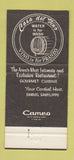 Matchbook Cover - Casa Del Vine Franklin PA 30 Strike