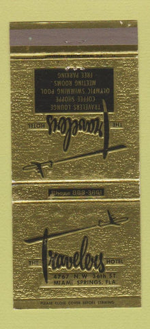 Matchbook Cover - Travelers Hotel Miami Springs FL 30 Strike