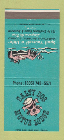 Matchbook Cover - Salty Dog Motor Lodge Marathon Shores FL 30 Strike