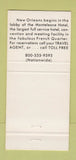 Matchbook Cover - Monteleone Hotel New Orleans LA 30 Strike