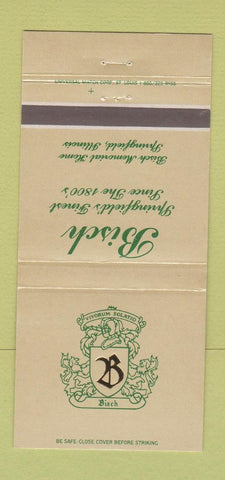 Matchbook Cover - Bisch Memorial Home Springfield IL funeral 30 Strike