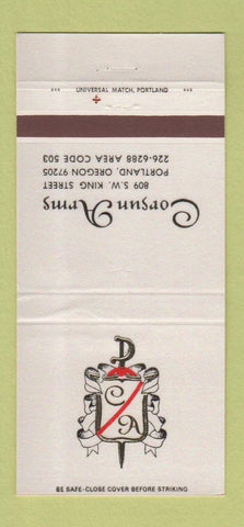 Matchbook Cover - Corsun Arms Portland OR 30 Strike