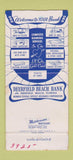 Matchbook Cover - Deerfield Beach Bank FL 30 Strike