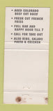 Matchbook Cover - Colorado's Prime Steak Sanford FL STAINED 30 Strike