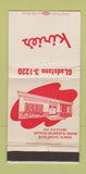 Matchbook Cover - Kirie's Belmont Grand River Grove IL 30 Strike