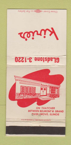 Matchbook Cover - Kirie's Belmont Grand River Grove IL 30 Strike