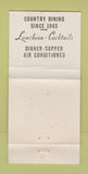 Matchbook Cover - Kirie's Belmont Grand River Grove IL 30 Strike