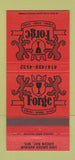 Matchbook Cover - Forge Green Bay WI 30 Strike