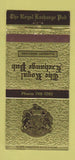 Matchbook Cover - Royal Exchange Pub Salisbury MD 30 Strike