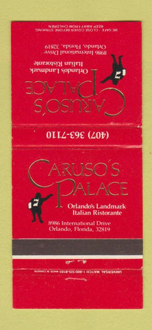 Matchbook Cover - Caruso's Place Orlando FL Italian 30 Strike