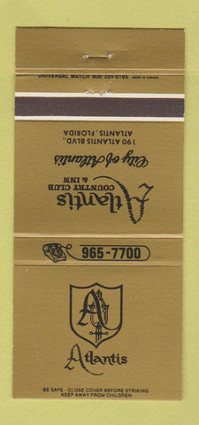 Matchbook Cover - Atlantis Country Club Inn Atlantis FL 30 Strike
