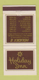 Matchbook Cover - Holiday Inn London Paris Brussels Madrid Rome 30 Strike