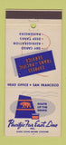 Matchbook Cover - Pacific Far East Line Shipping San Francisco CA 30 Stick