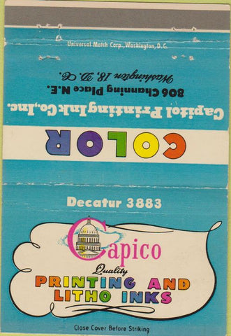 Matchbook Cover - Capico Printing Washington DC  40 Strike