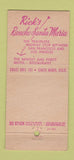 Matchbook Cover - Rick's Rancho Santa Maria CA 30 Stick
