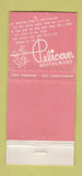 Matchbook Cover - Pelican Restaurant Clearwater Beach FL WEAR 30 Stick