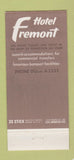 Matchbook Cover - Hotel Freemont Las Vegas NV 30 Stick