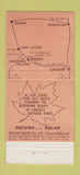 Matchbook Cover - Skiing Banff AB Chair Lift 21 Strike Feature