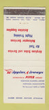 Matchbook Cover - Wiggins Airways Piper Planes Norwood MA 30 Stick