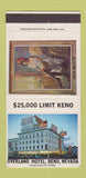 Matchbook Cover - Overland Hotel Casino Reno NV Julia Bulette 30 Strike