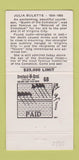Matchbook Cover - Overland Hotel Casino Reno NV Julia Bulette 30 Strike