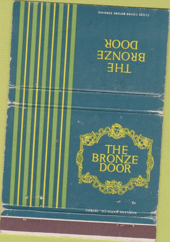 Matchbook Cover - The Bronze Door Grosse Pointe Farms WEAR 40 Strike