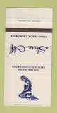 Matchbook Cover - Shore Cliff Pismo Beach CA girlie 30 Strike