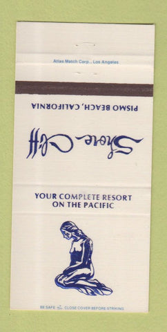 Matchbook Cover - Shore Cliff Pismo Beach CA girlie 30 Strike