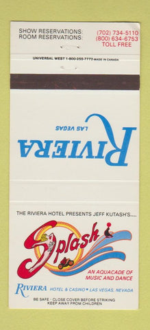 Matchbook Cover - Riviera Casino Las Vegas NV Splash girlie 30 Strike