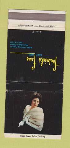 Matchbook Cover - Fredericks Furs Miami Beach FL girlie WORN 30 Strike