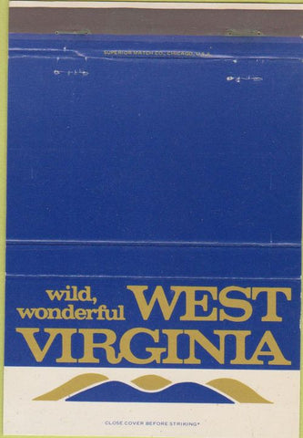 Matchbook Cover - West Virginia tourism 40 Strike