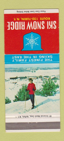 Matchbook Cover - Ski Snow Ridge Turin NY skiing 30 Strike