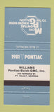 Matchbook Cover - 1981 Pontiac GMC Buick Fort Valley GA Blue Metallic 30 Strike