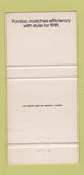 Matchbook Cover - 1981 Pontiac GMC Buick Fort Valley GA Burnt Orange 30 Strike