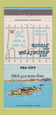 Matchbook Cover - Alcatraz Room San Francisco CA 30 Strike
