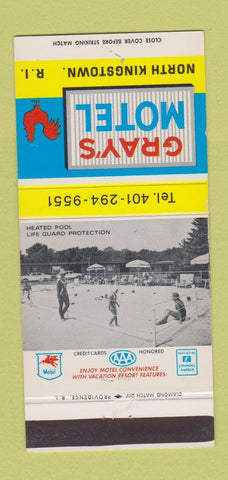 Matchbook Cover - Gray's Motel North Kingstown RI 30 Strike