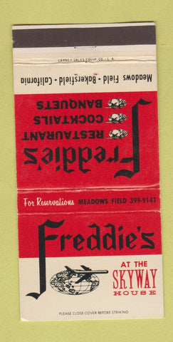 Matchbook Cover - Freddie's Skyway House Bakersfield CA 30 Strike