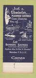 Matchbook Cover - Bankers Savings and Loan Galveston TX pirate 30 Strike