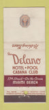 Matchbook Cover - Delano Hotel Pool Miami Beach FL WEAR 21 Strike Feature