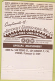 Matchbook Cover - Aircraft Tools Jigs Machinery Los Angeles CA 40 Strike