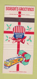 Matchbook Cover - Union Pacific Railroad Christmas 30 Strike