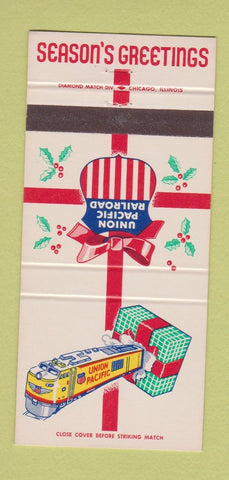 Matchbook Cover - Union Pacific Railroad Christmas 30 Strike