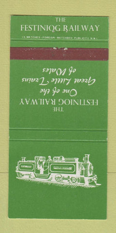 Matchbook Cover - Festiniog Railroad UK England 30 Strike