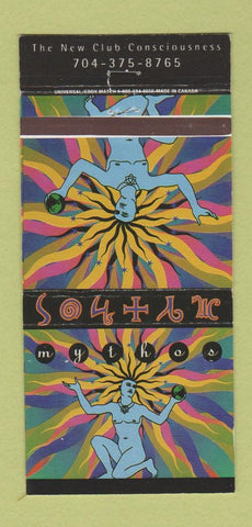 Matchbook Cover - Mythos Club Charlotte NC 30 Strike